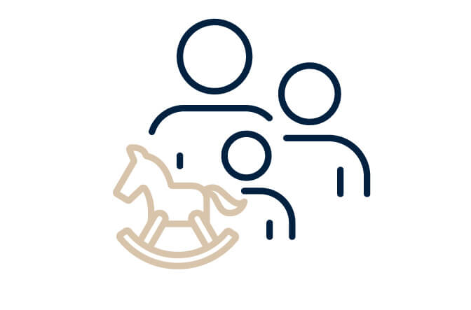 Icon Familienbereich mit Spielecke