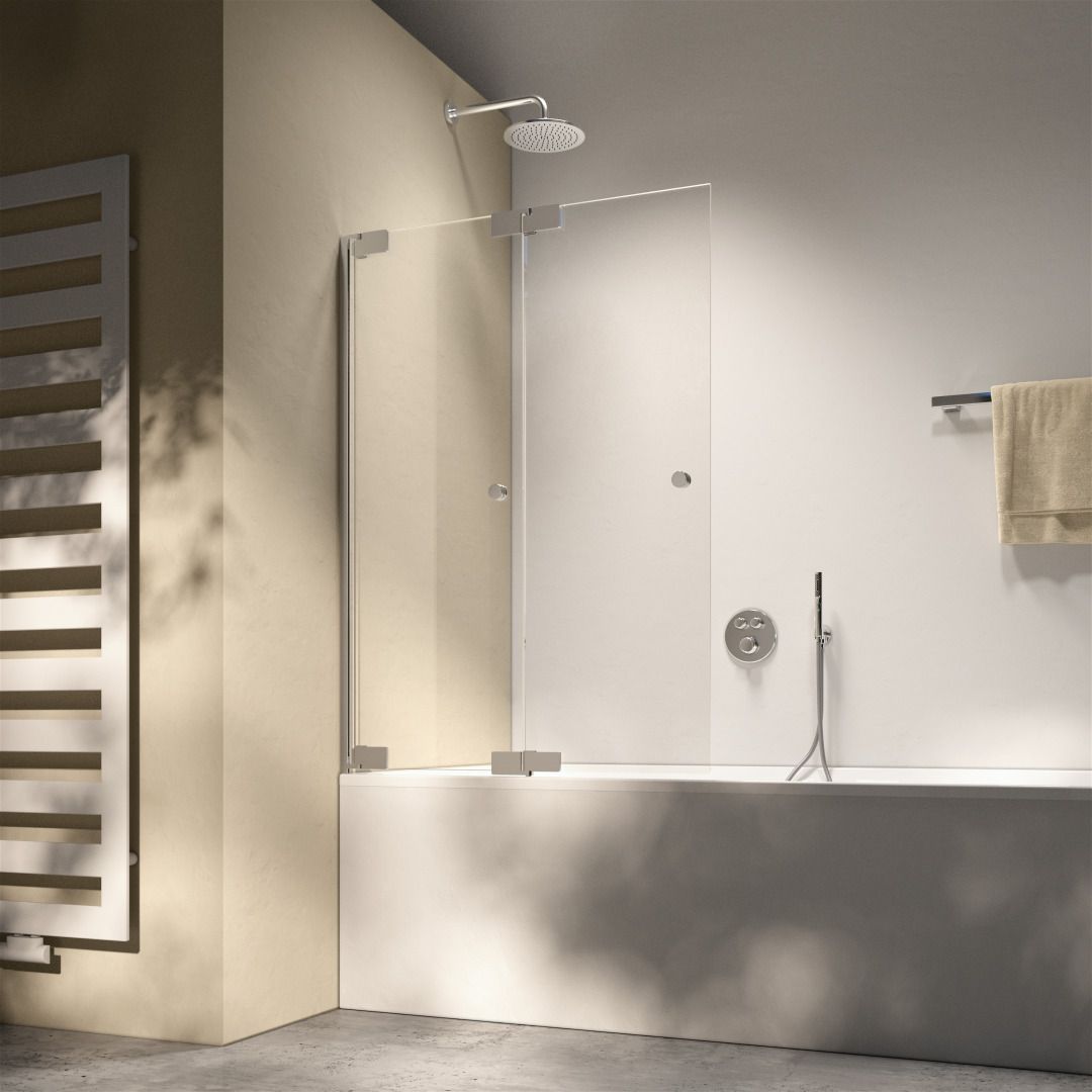 FOR Bathment 4 Duschabtrennung Faltwand für Badewanne