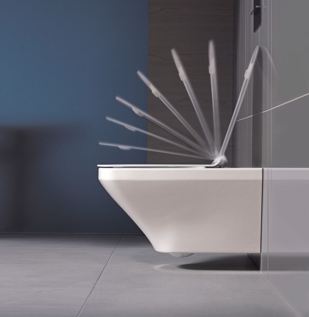 Duravit Wand-Tiefspül-WC DuraStyle mit WC-Sitz DuraStyle mit SoftClose Scharniere Edelstahl
