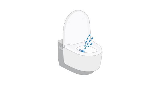 Dusch-WC - Duscharm + Wasserstral