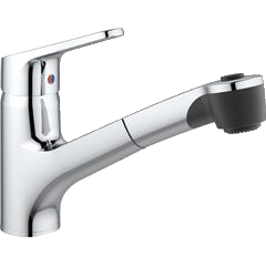 Optiset Spültisch-Einhebelmischer, herausziehbare Handbrause, Chrom