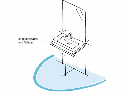 Altersgerechtes Bad: Planung Waschbecken