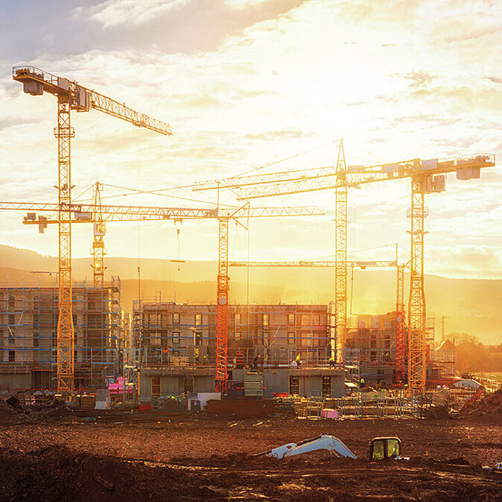 Großbaustelle Wohnbauprojekt