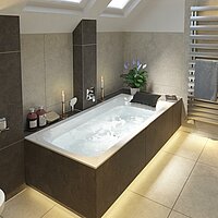 Dachschrägenbad, Detailansicht Badewanne