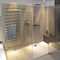 Dachschrägenbad, Detailansicht Dusche