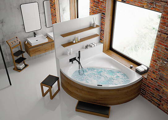 HOESCH Badewanne iSensi Viertelkreis Whirl