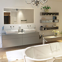 Private Spa, Detailansicht Waschtisch und Badewanne