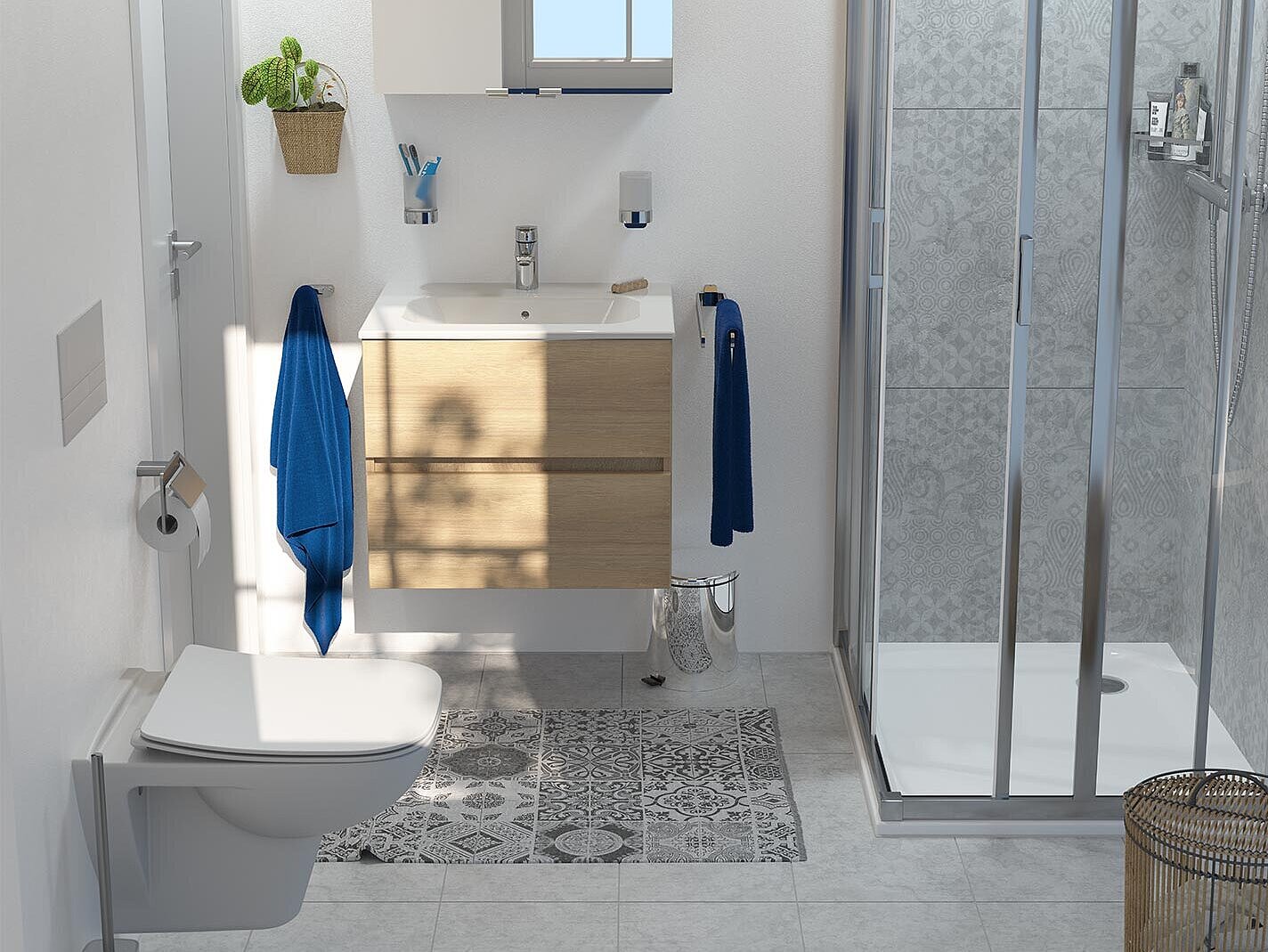 Europa-Waschtisch mit Unterschrank