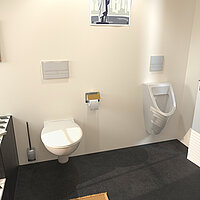 Raumkonzept Europa-Dach: WC und Urinal
