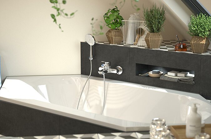 Europa Sechseck-Badewanne