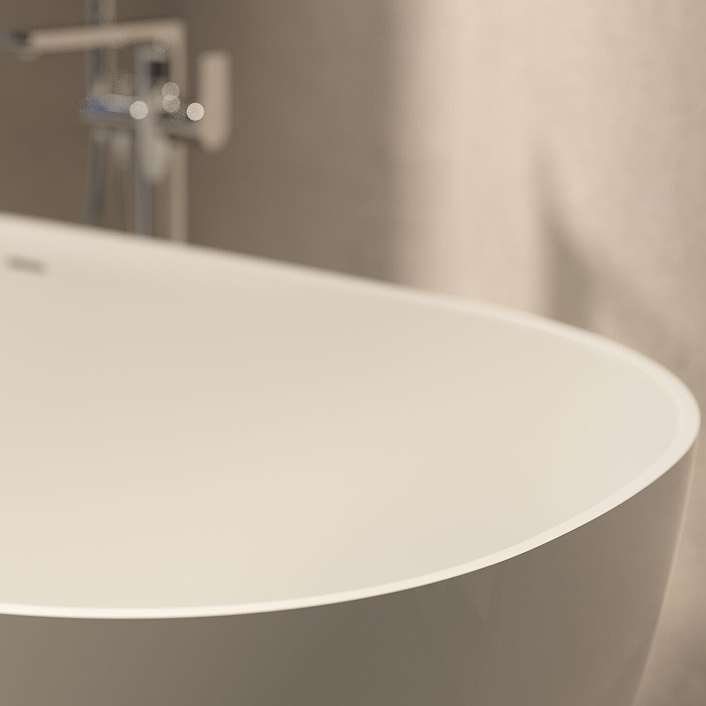 © FOR FOR Bathment 4 freistehende Badewanne Mineralguss Detail