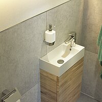 Gästebad, Detailansicht Waschtisch