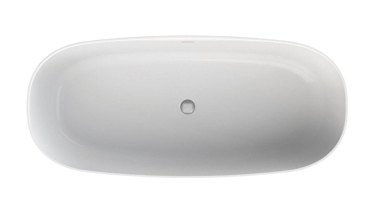 FOR Bathment 4 Mineralguß Badewanne freistehend 1800x800 mm, m. Ablaufg. weiß matt