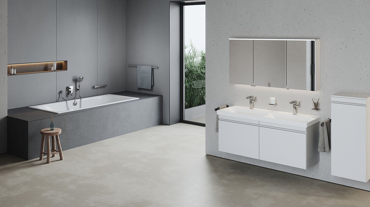 MyStyle modernes Doppelwaschbecken FOR Badwelt