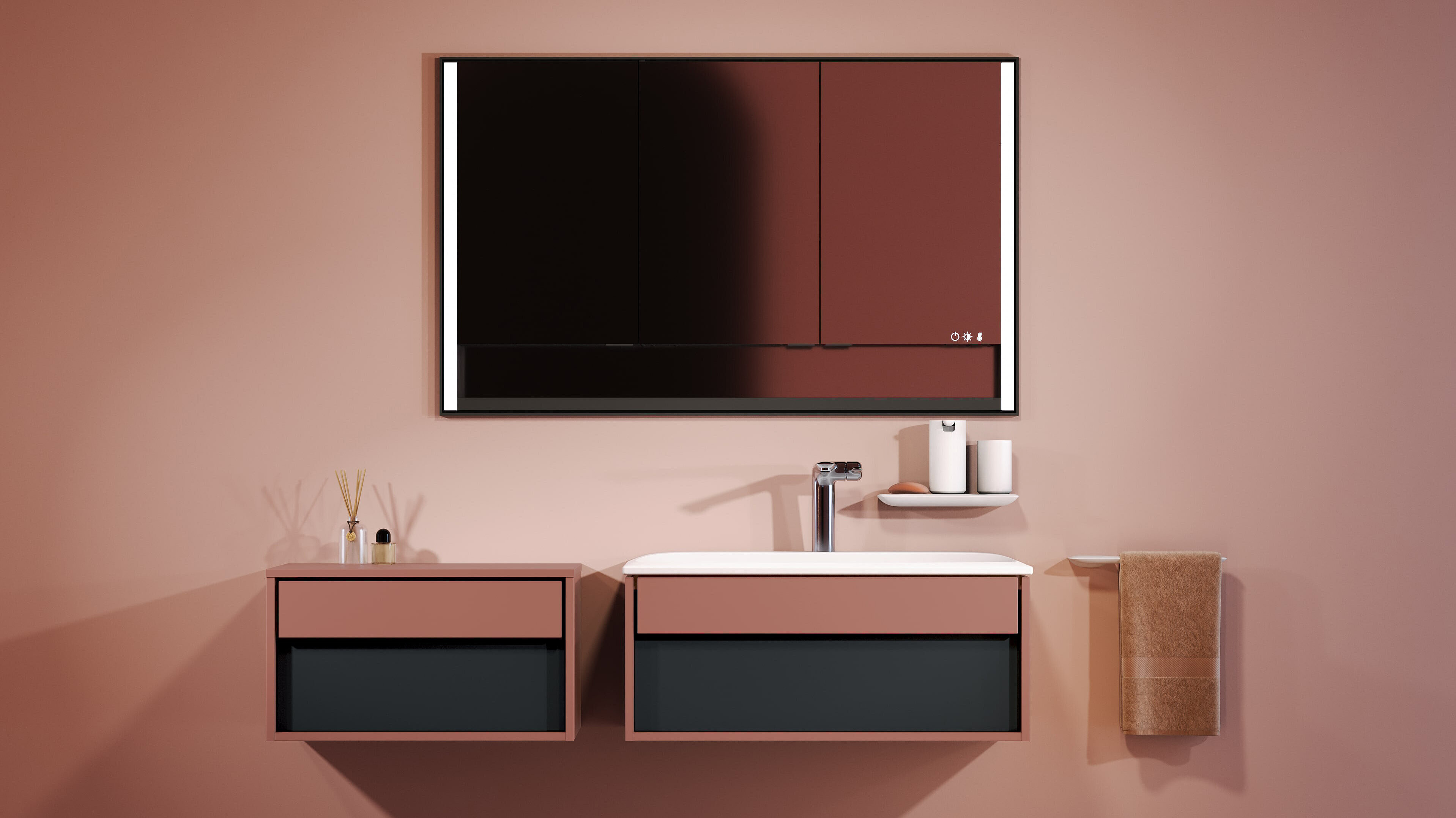 FOR Odivis Waschtischanlage Badmöbel bicolor Spiegelschrank Accessoires magnetisch IF award