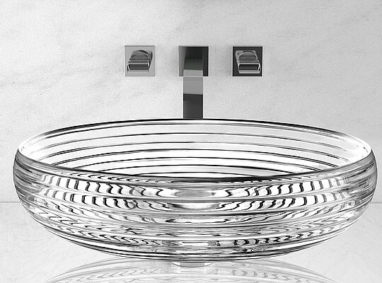 GLASS DESIGN Gläsernes Aufsatzwaschbecken von GLASS DESIGN