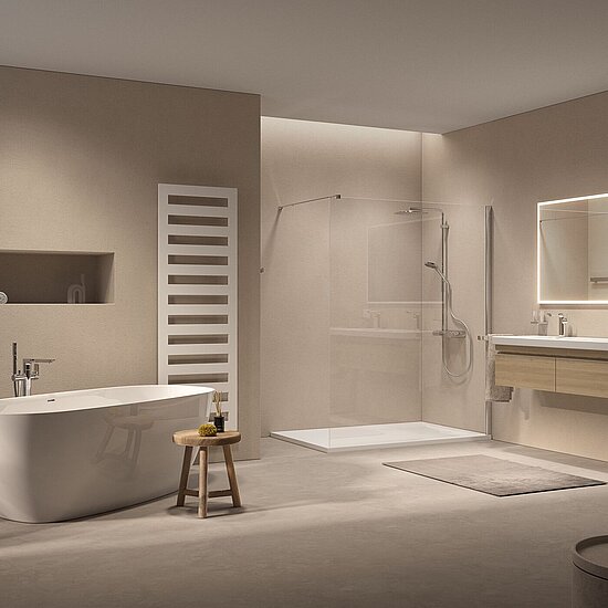 FOR Bathment 4 freistehende Badewanne Mineralguss