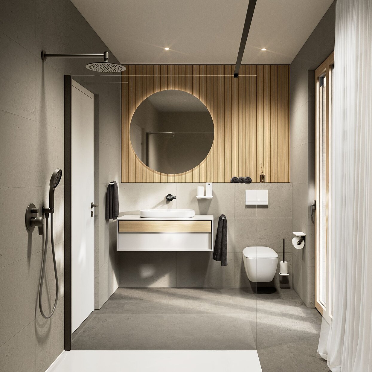 Kleines Bad mit Dusche, 6 qm, 300x200, FOR Odivis