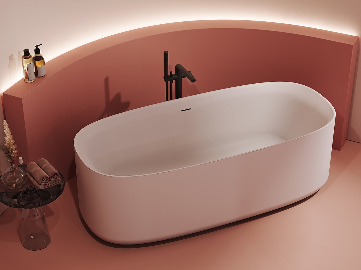 © FOR freistehende Badewanne Luxus Design oval Odivis FOR Badwelt
