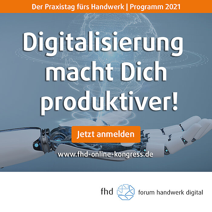fhd Online-Kongress 2021: Themenschwerpunkt "Digitalisierung macht dich produktiver" 