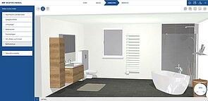 Planung im R+F Badplaner, 3D-Ansicht