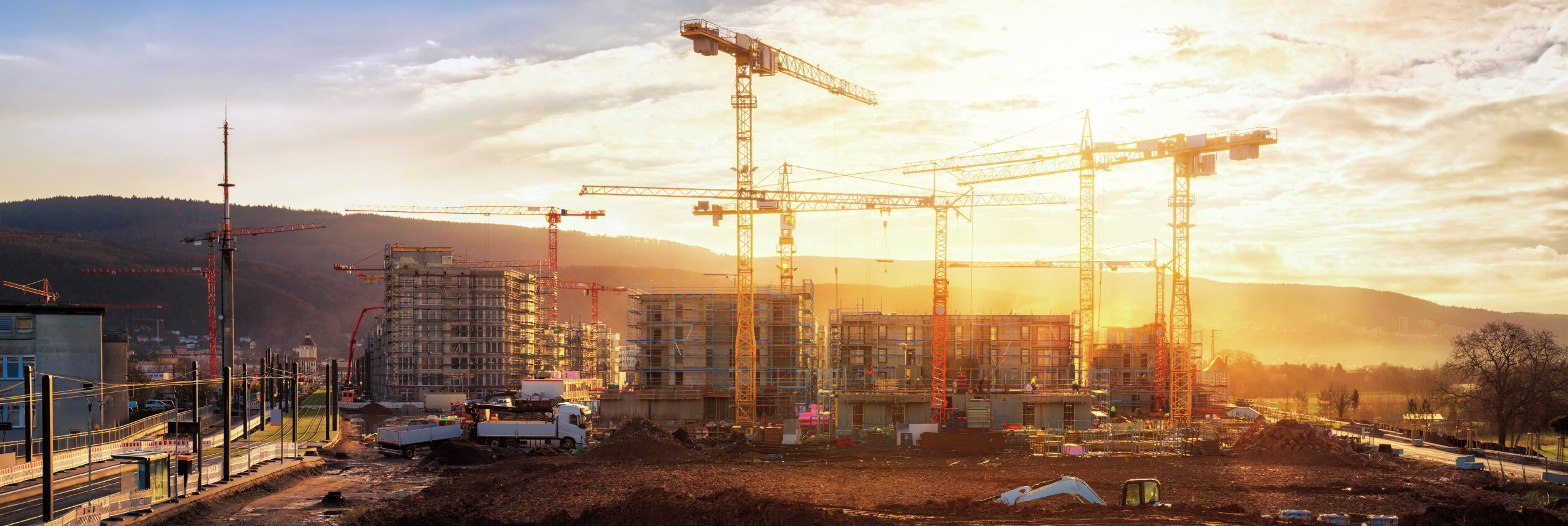 Großbaustelle Wohnbauprojekt