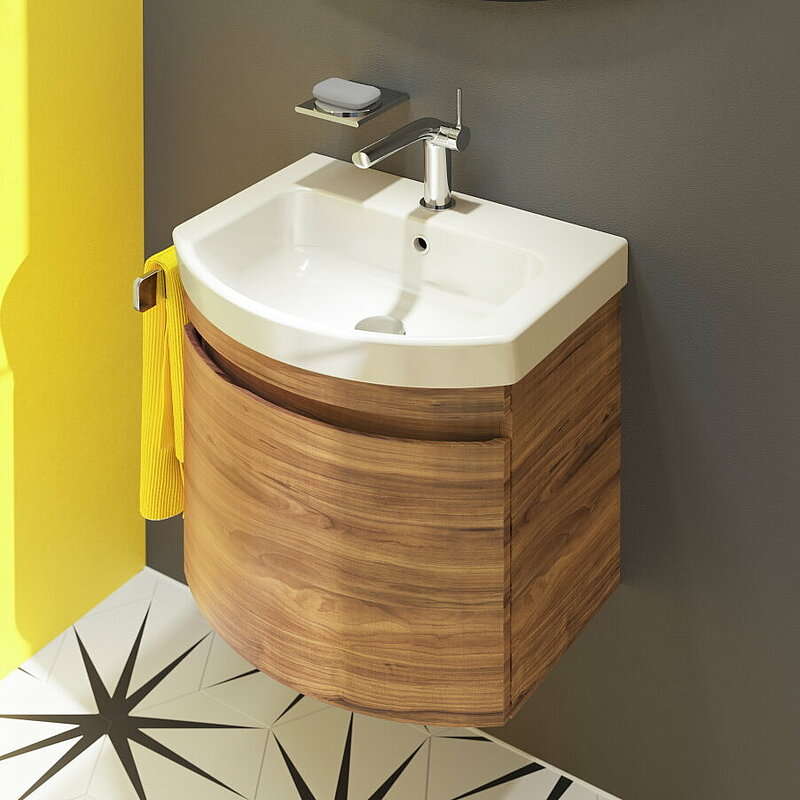 MyStar Handwaschbecken rund mit Waschtischunterschrank MyStar Soft