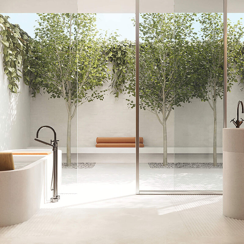 Badezimmer mit Dornbracht Armaturen Tara