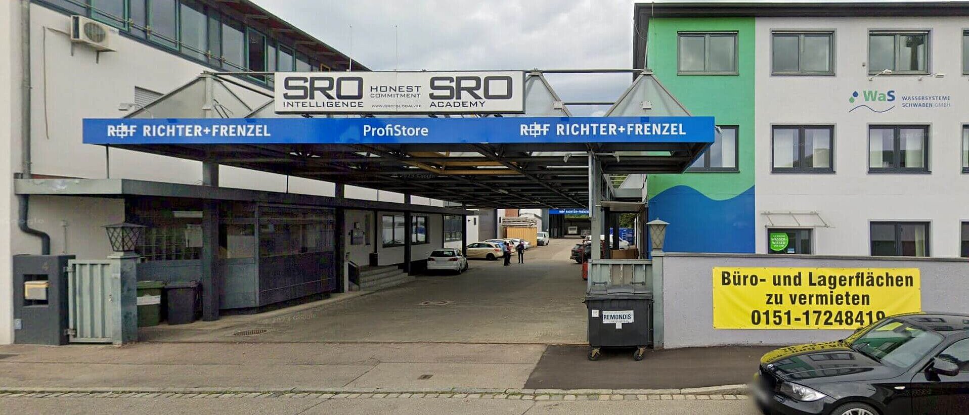 Richter+Frenzel ProfiStore Augsburg, Gubener Str., Straßenansicht